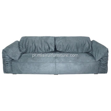 Importowana matowa skórzana sofa Baxter